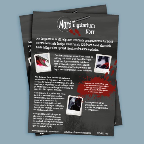 Nordiska Stil - Flyer Mordmysterium Norr