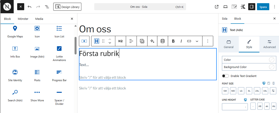 Wordpress block editor