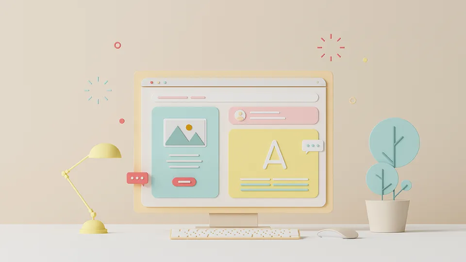 Webdesign 3-d illustration