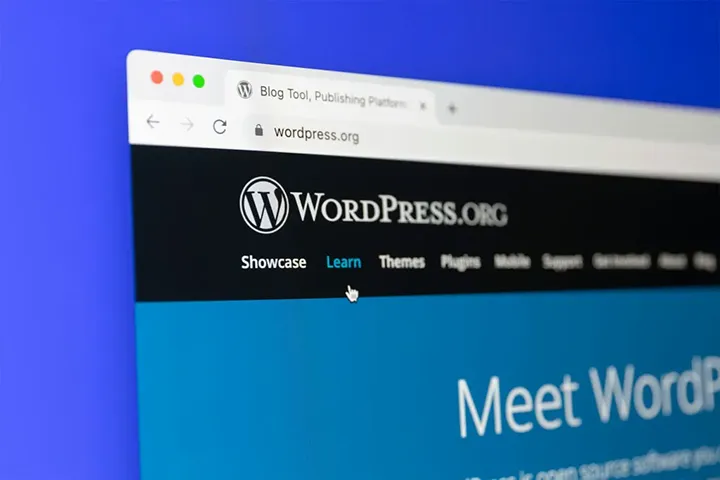 WordPress på datorskärm