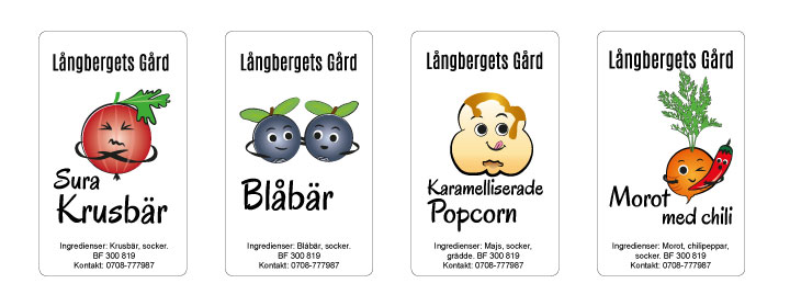 Etiketter Långbergets Gård